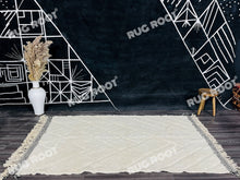 Load image into Gallery viewer, Handwoven White Beni Ourain Rug | Moroccan Wool Simplicity for Modern Decor