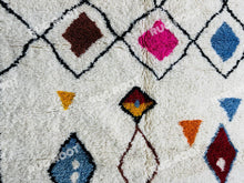 Load image into Gallery viewer, Vibrant Moroccan Azilal Rug | Handwoven Wool with Colorful Diamond Motifs