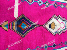 Load image into Gallery viewer, Boho Chic Dreamweaver | Abstract Pink & Blue Moroccan Rug for Bedroom or Living Room