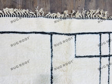 Load image into Gallery viewer, Nordic Simplicity Meets Moroccan Soul | Large White Rug with Subtle Ethnic Motifs