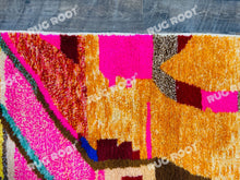 Load image into Gallery viewer, Handcrafted Berber Dreams | Vibrant Abstract Wool Rug for Bohemian Spaces