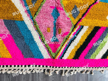 Load image into Gallery viewer, Modern Moroccan Azilal Rug | Handwoven Wool Art with Vibrant Geometric Motifs