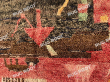 Load image into Gallery viewer, Handcrafted Moroccan Artistry | Azilal Rug in Rich Reds with Geometric and Abstract Designs