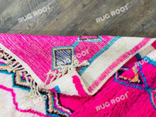 Load image into Gallery viewer, Boho Chic Dreamweaver | Abstract Pink & Blue Moroccan Rug for Bedroom or Living Room