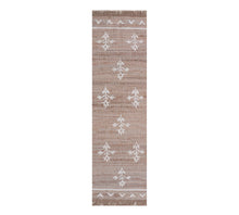 Load image into Gallery viewer, Handwoven Jute & Wool Rug with Floral Motif in Natural & Ivory – Flatweave