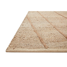 Load image into Gallery viewer, Handwoven Jute & Wool Rug with Diamond Line Pattern in Beige – Flatweave