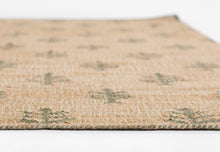 Load image into Gallery viewer, Handwoven Jute & Wool Rug with Tree Motif in Natural & Green – Flatweave