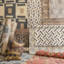 Load image into Gallery viewer, Handwoven Jute & Wool Rug with Multicolor Medallion Pattern – Flatweave