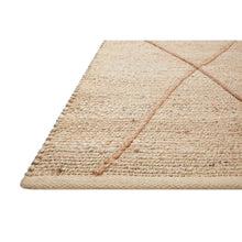 Load image into Gallery viewer, Handwoven Jute & Wool Rug with Abstract Line Pattern in Beige – Flatweave