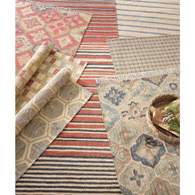 Load image into Gallery viewer, Handwoven Jute & Wool Rug with Multicolor Medallion Pattern – Flatweave