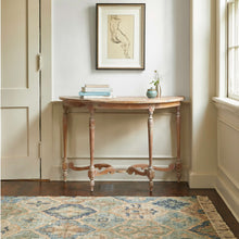 Load image into Gallery viewer, Handwoven Wool & Jute Rug with Blue & Beige Geometric Medallion Pattern – Flatweave