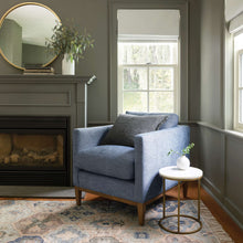 Load image into Gallery viewer, Handwoven Wool & Jute Rug with Blue & Beige Geometric Medallion Pattern – Flatweave