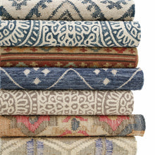 Load image into Gallery viewer, Handwoven Jute & Wool Rug with Multicolor Medallion Pattern – Flatweave