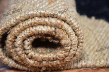 Load image into Gallery viewer, Handwoven Jute & Black Diamond Pattern Runner – Natural & Black