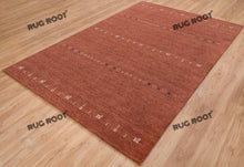 Load image into Gallery viewer, Handcrafted Haven | Red-Brown Gabbeh Rug with Subtle Orange Accents