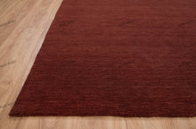 Load image into Gallery viewer, Rustic Warmth | Handwoven Wool Gabbeh Rug in Deep Burgundy