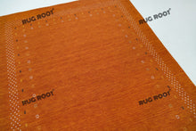 Load image into Gallery viewer, Moroccan Sun | Handwoven Orange Wool Gabbeh Rug with Playful Border Design