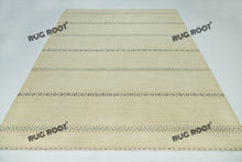 Load image into Gallery viewer, Boho Chic Retreat | Handwoven Gabbeh Rug in Neutral Tones with Striped Accents