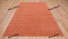 Load image into Gallery viewer, Desert Hues | Handwoven Low Pile Gabbeh Rug in Earthy Orange & Rust