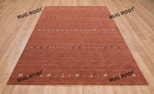 Load image into Gallery viewer, Handcrafted Haven | Red-Brown Gabbeh Rug with Subtle Orange Accents