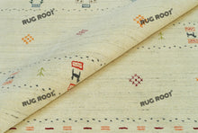 Load image into Gallery viewer, Handcrafted Simplicity | Multi-Color Accent Gabbeh Rug in Warm Beige Tones