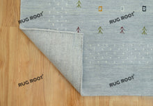 Load image into Gallery viewer, Artisan Crafted | Light Blue Moroccan Gabbeh Rug with Tribal-Inspired Design