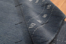Load image into Gallery viewer, Handwoven Serenity | Large Gabbeh Area Rug in Soft Blue Grey Wool