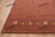 Load image into Gallery viewer, Handcrafted Haven | Red-Brown Gabbeh Rug with Subtle Orange Accents