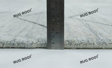 Load image into Gallery viewer, Modern Minimalist Rug | Handwoven Grey Area Gabbeh Rug with Simple Geometric Pattern
