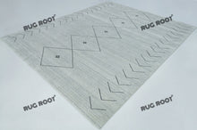 Load image into Gallery viewer, Modern Minimalist Rug | Handwoven Grey Area Gabbeh Rug with Simple Geometric Pattern