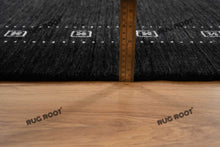 Load image into Gallery viewer, Handcrafted Retreat | Oversized Black Gabbeh Rug for Cozy Bedrooms & Living Rooms