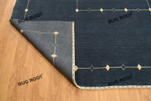 Load image into Gallery viewer, Handcrafted Haven | Soft Pile Gabbeh Rug in Blue-Grey with Modern Minimalist Design