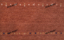 Load image into Gallery viewer, Handcrafted Haven | Red-Brown Gabbeh Rug with Subtle Orange Accents