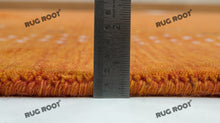 Load image into Gallery viewer, Moroccan Sun | Handwoven Orange Wool Gabbeh Rug with Playful Border Design
