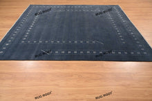 Load image into Gallery viewer, Handwoven Serenity | Large Gabbeh Area Rug in Soft Blue Grey Wool