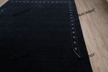 Load image into Gallery viewer, Handcrafted Retreat | Oversized Black Gabbeh Rug for Cozy Bedrooms & Living Rooms