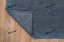 Load image into Gallery viewer, Sapphire Serenity | Handcrafted Plush Pile Gabbeh Rug in Steel Blue | Custom Sizes Available
