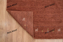 Load image into Gallery viewer, Handcrafted Haven | Red-Brown Gabbeh Rug with Subtle Orange Accents