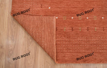 Load image into Gallery viewer, Desert Hues | Handwoven Low Pile Gabbeh Rug in Earthy Orange & Rust