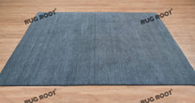 Load image into Gallery viewer, Sapphire Serenity | Handcrafted Plush Pile Gabbeh Rug in Steel Blue | Custom Sizes Available
