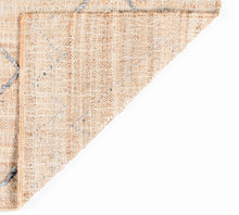 Load image into Gallery viewer, Handwoven Jute & Wool Rug with Diamond Pattern in Natural & Gray – Flatweave