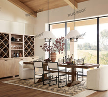 Load image into Gallery viewer, Handwoven Jute & Wool Rug with Vintage Medallion Design - Beige & Charcoal