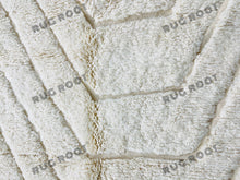 Load image into Gallery viewer, Bohemian Chic Rug | Handwoven Moroccan Wool in Creamy White with Graphic Accents