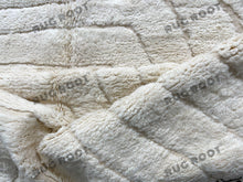 Load image into Gallery viewer, Bohemian Chic Rug | Handwoven Moroccan Wool in Creamy White with Graphic Accents