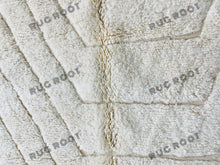 Load image into Gallery viewer, Bohemian Chic Rug | Handwoven Moroccan Wool in Creamy White with Graphic Accents