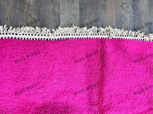 Load image into Gallery viewer, Handwoven Moroccan Azilal Rug | Vibrant Pink & White Striped Wool Masterpiece