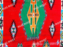 Load image into Gallery viewer, Vibrant Moroccan Boucherouite Rug | Handmade Wool Runner with Colorful Tribal Motifs