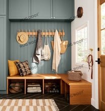 Load image into Gallery viewer, Handwoven Jute & Wool Rug with Striped Checkerboard Pattern - Ivory & Beige