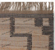 Load image into Gallery viewer, Handwoven Jute & Wool Rug with Southwestern Cross Pattern - Beige & Charcoal