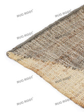 Load image into Gallery viewer, Handwoven Jute & Wool Rug with Geometric Diamond Pattern - Earthy Gray & Beige